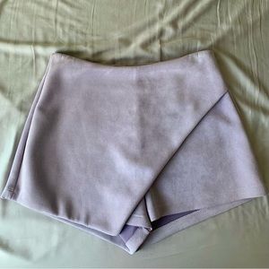 LF lilac suede skort